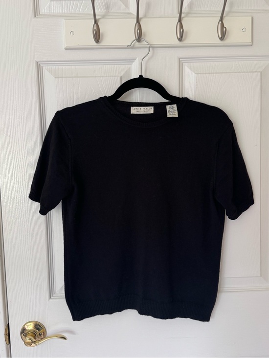 Lord & Taylor Tops - Lord & Taylor Black Merino Wool Crewneck Top